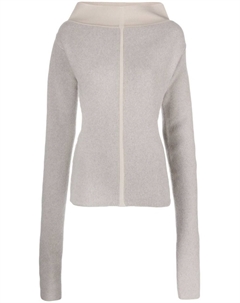 Джемпер с высоким воротником и удлиненными рукавами, серый Rick owens