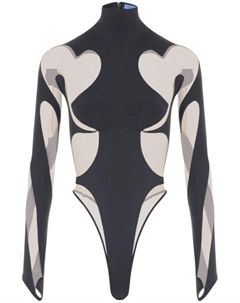 Боди Rodeo с длинными рукавами, черный Mugler