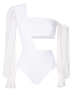 Боди на одно плечо, белый Amir slama