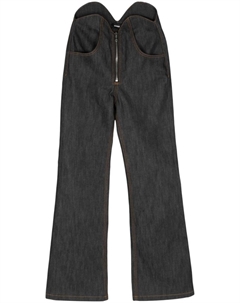 Джинсы широкого кроя с неравномерной посадкой до бедра, синий We11done