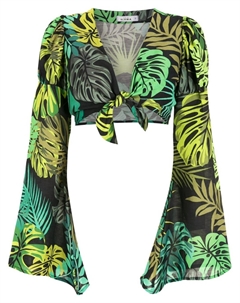 Укороченная блузка с принтом, зеленый Amir slama