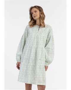 Повседневное платье MIT ALLOVER-PRINT, бирюзовый Izia