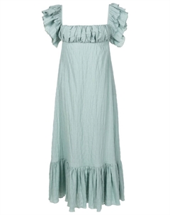 Платье макси с квадратным вырезом, синий Clube bossa