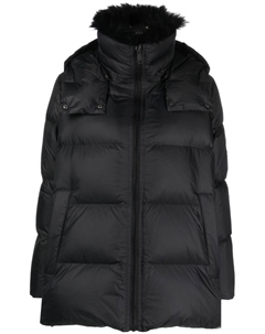 Пуховик с капюшоном, черный Yves salomon