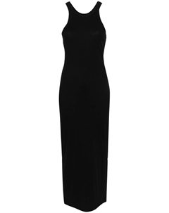 Платье-макси без рукавов из органического хлопка TOTEME, черный Toteme