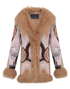 Шуба Yawarr из искусственного меха, розовый Unreal fur