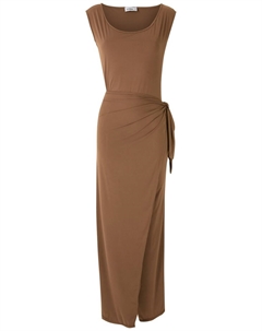 Платье макси с завязками, коричневый Amir slama