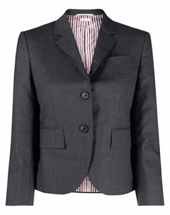 Укороченный однобортный блейзер, серый Thom browne