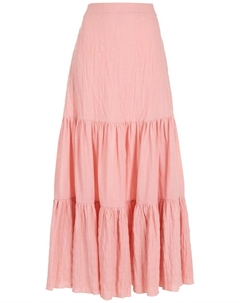 Ярусная юбка миди Saia, розовый Clube bossa