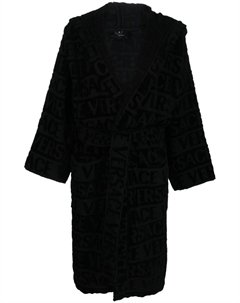 Халат с капюшоном и логотипом, черный Versace