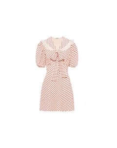 Платье с короткими рукавами женское красное Miu miu