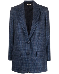 Шерстяной блейзер в клетку, синий Zadig&voltaire