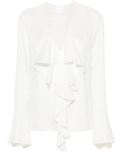 Шелковая блузка с логотипом 4G, белый Givenchy