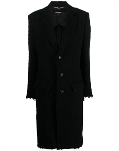 Однобортное пальто из ткани букле, черный Dsquared2