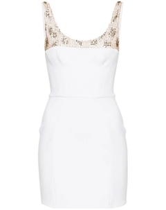 Платье мини с бисером, белый Elisabetta franchi