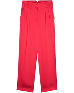 Атласные брюки прямого кроя, красный Genny