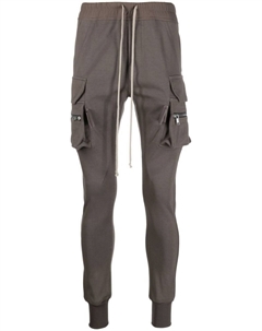 Зауженные брюки с кулиской, коричневый Rick owens