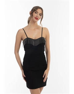 Платье из джерси MIT PERLENKETTEN, черный Faina