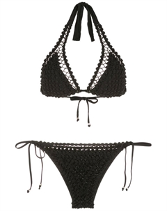 Бикини с отделкой в технике кроше, черный Amir slama
