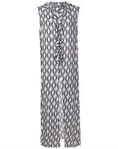 Платье макси с геометричным принтом, черный Amir slama