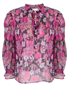 Блузка с завязками и цветочным принтом, розовый Liu jo