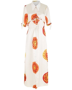 Длинное платье-рубашка, белый Amir slama