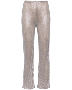 Легинсы с завышенной талией и стразами, металлик Giuseppe di morabito