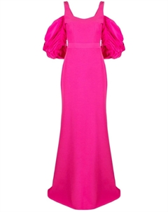 Длинное вечернее платье с открытыми плечами, розовый Alexander mcqueen