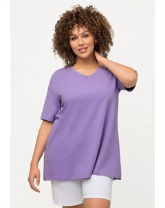 Базовая футболка V-AUSSCHNITT HALBARM, бледно-сиреневый Ulla popken