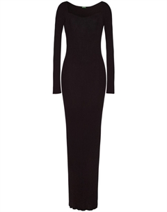 Платье макси Florentine в рубчик, черный Adam lippes