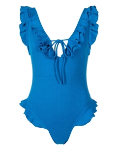 Купальник Pina с оборками, синий Clube bossa