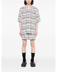 Шорты с принтом Newspaper, белый Alexander wang