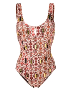 Купальник с U-образным вырезом и цветочным принтом, красный Amir slama