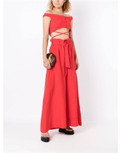 Брюки палаццо с присборенной талией, оранжевый Amir slama