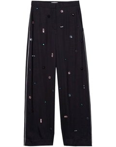 Шифоновые брюки со стразами, синий 3.1 phillip lim