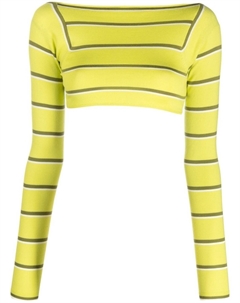 Укороченный топ в полоску, зеленый Pucci