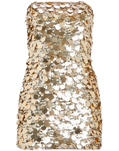 Retrofete платье мини Nolia с пайетками, золотой