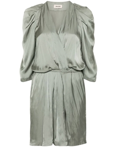 Атласное платье мини Ruz, зеленый Zadig&voltaire