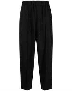 Зауженные брюки из шерсти со стразами, черный Undercover