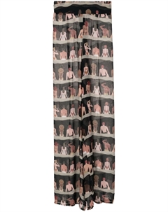 Шелковые брюки палаццо с графичным принтом, черный Amir slama