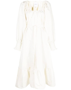 Ярусное платье макси, нейтральный цвет Patou