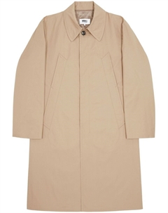 Однобортный тренч, бежевый Mm6 maison margiela