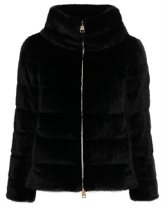 Шуба из искусственного меха на молнии, черный Herno