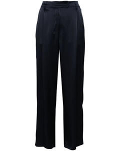 Атласные брюки Amleto прямого кроя, синий S max mara