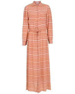 Шелковое платье в полоску, розовый Amir slama