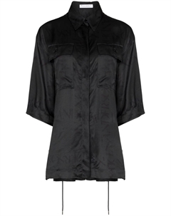 Рубашка с кулиской и логотипом, черный Jw anderson