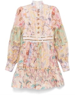 Платье мини Illustration Mirror, розовый Zimmermann