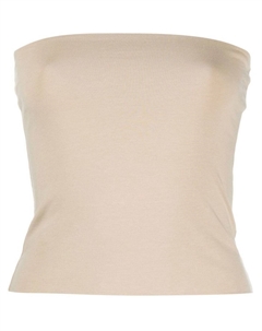 Топ-бандо без бретелей, нейтральный цвет Brunello cucinelli