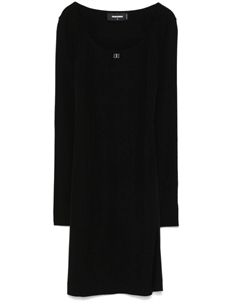 Платье миди с бляшкой-логотипом, черный Dsquared2