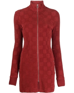 Платье мини на молнии с монограммой, коричневый Ambush